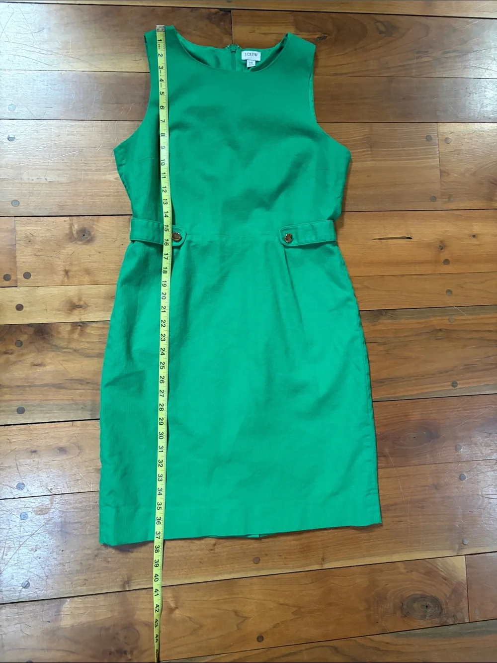 J. Crew Bright Kelly Green Sleeveless Sheath Dress